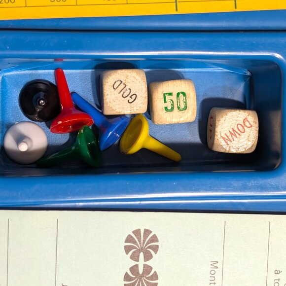 VTG Stock Ticker Board Game Deluxe Edition Complete Copp Clark Wooden Die USA - Picture 4 of 9